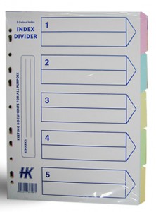 5 Parts HK Color Index Divider